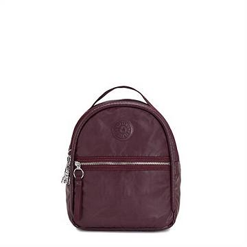 Kipling Kae Metallic Backpacks Burgundy Lacquer Metallic | AU 1590ZU